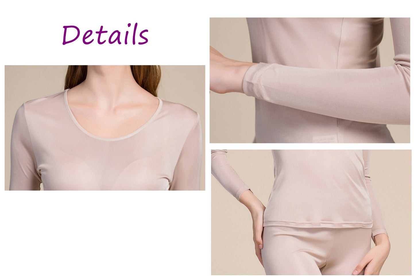 Women 100% Mulberry Silk Thermal underwear Set - Awulook