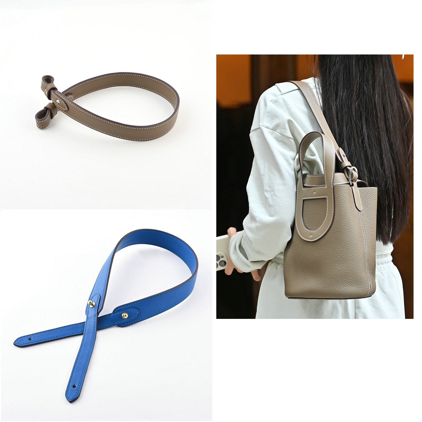 Customized Swift Leather Shoulder/Crossbody Straps for In-The-Loop