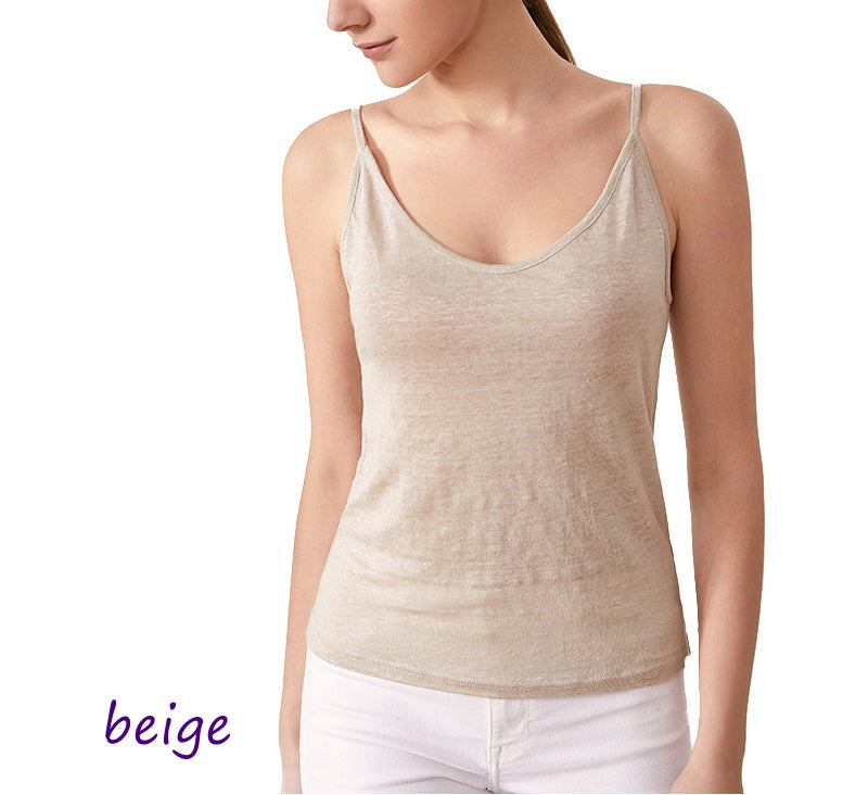 Women Silk Linen Camisole, 8 Colors