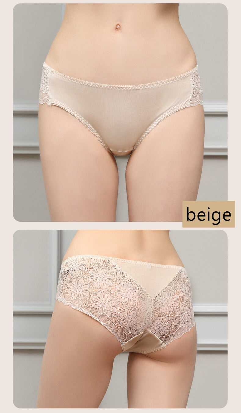 Women Silk Lace Underwear Panties