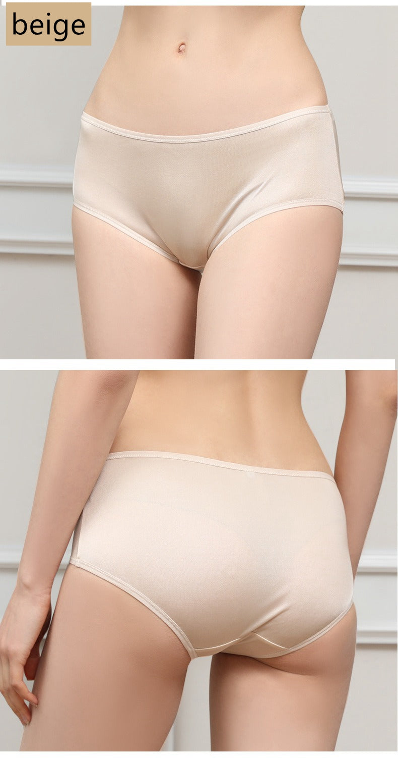 Women 100% Silk Panties, Mid waist