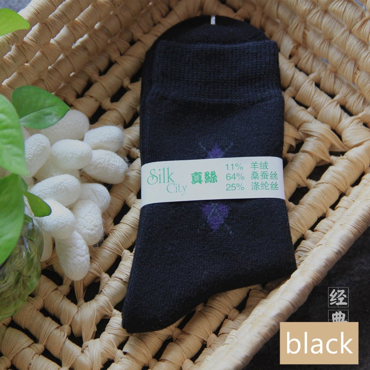 Men Silk Cashmere Socks