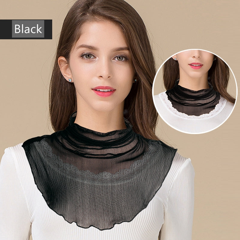 Silk Detachable Collar, Sweater Base Shirt, Low collar