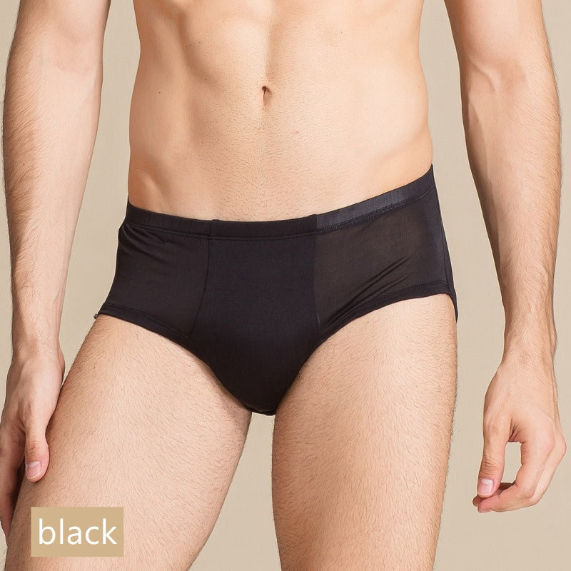 Men's 100% Silk Knit Brief, Large Sizes Available