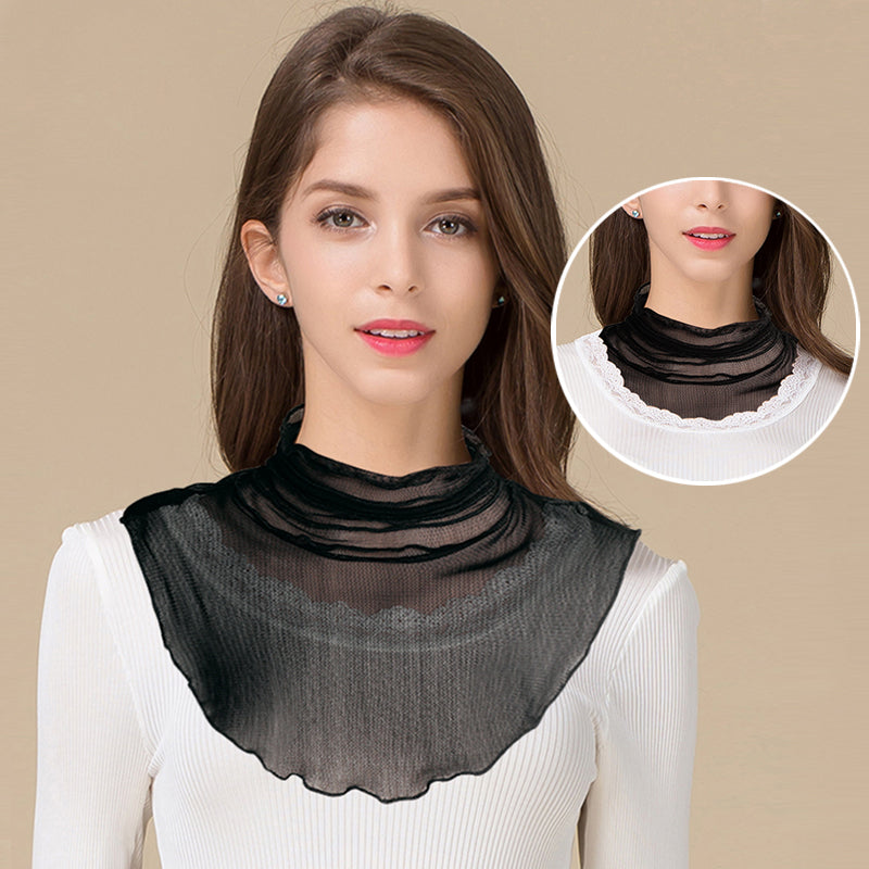 Silk Detachable Collar, Sweater Base Shirt, Low collar