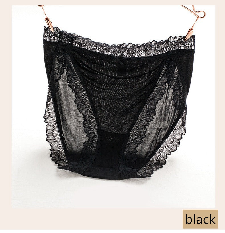 Women Silk Lace trim Panties