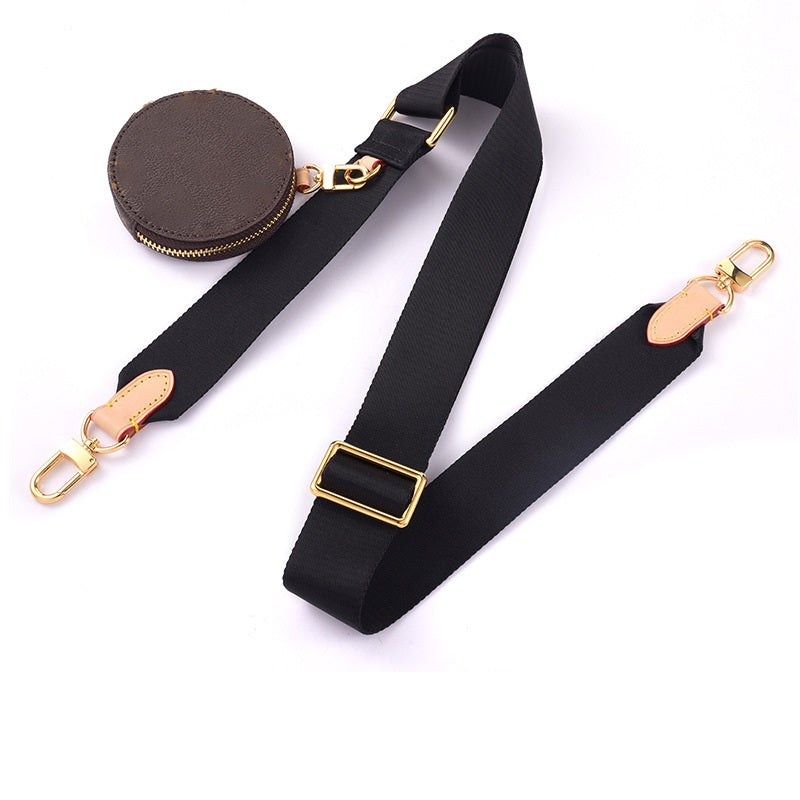 Adjustable 3.8cm/1.5" bag strap with purse buckle