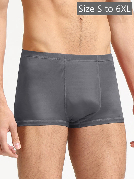 Men's 100% Knit Silk Boxer short, Size from S to 6XL