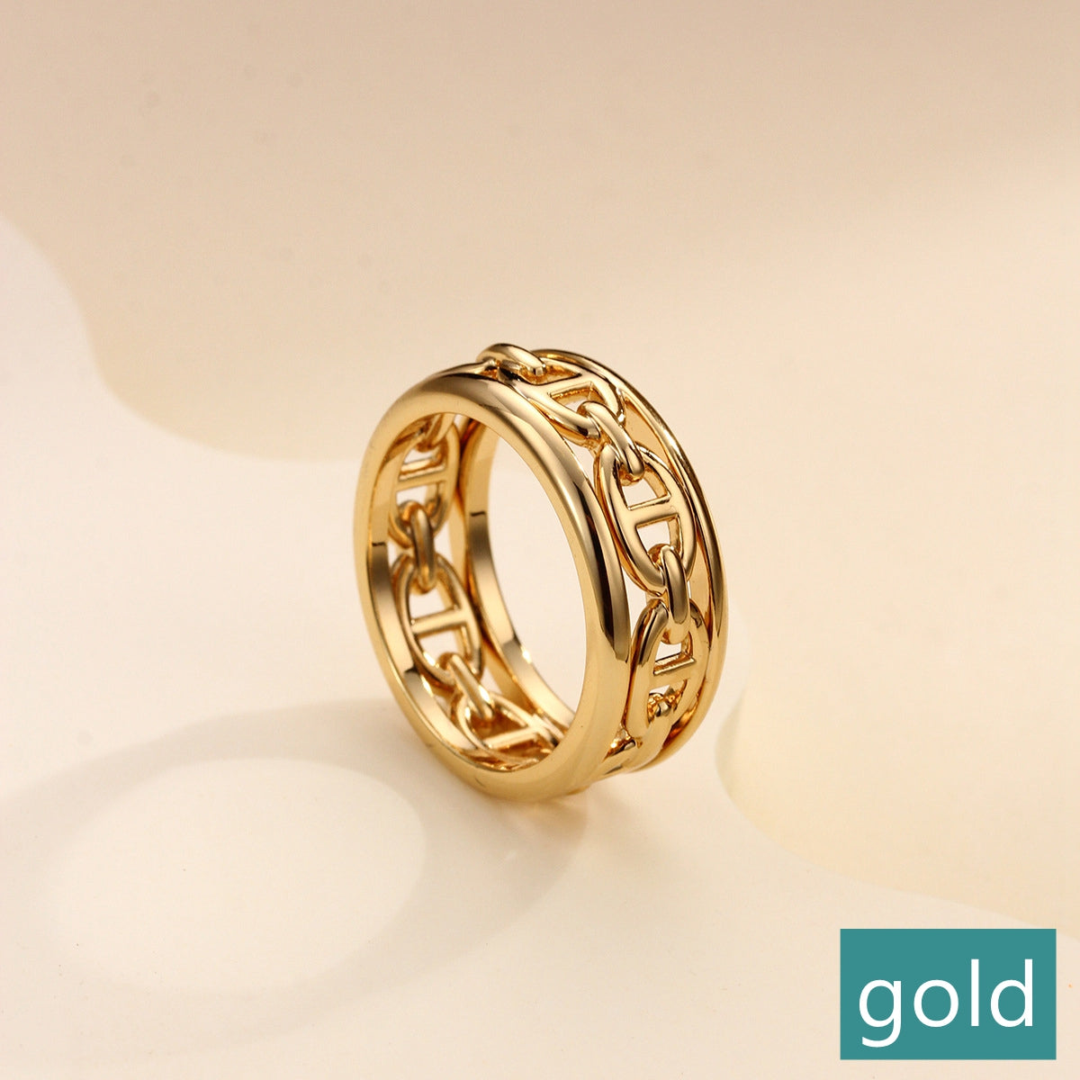 Genuine 18K gold/platinum plated Scarf rings