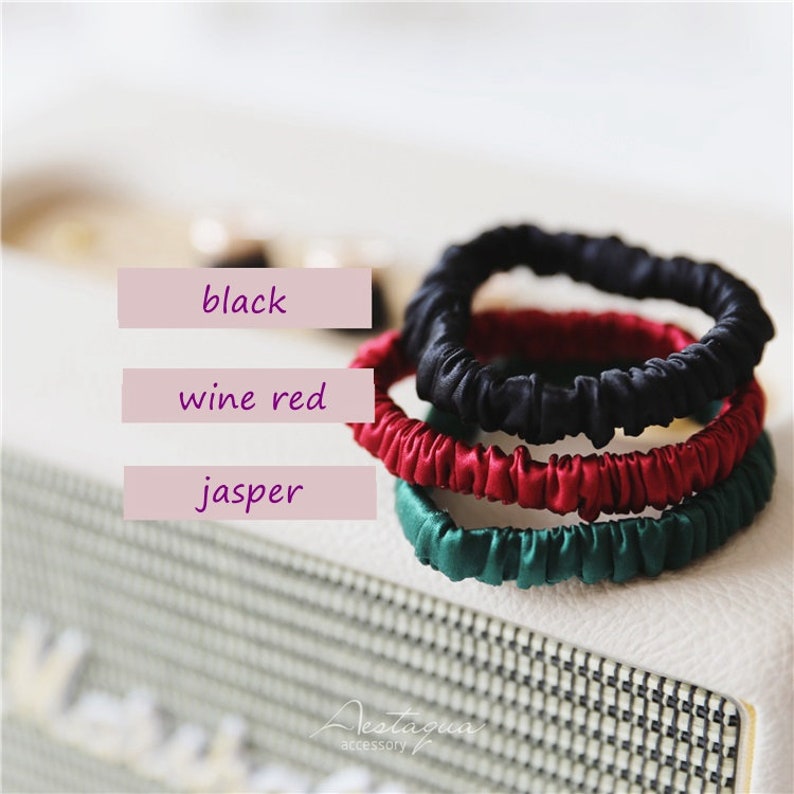 100% Mulberry Silk Scrunchies , 30 colors - Awulook