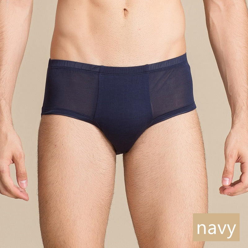 Men's 100% Silk Knit Brief, Large Sizes Available