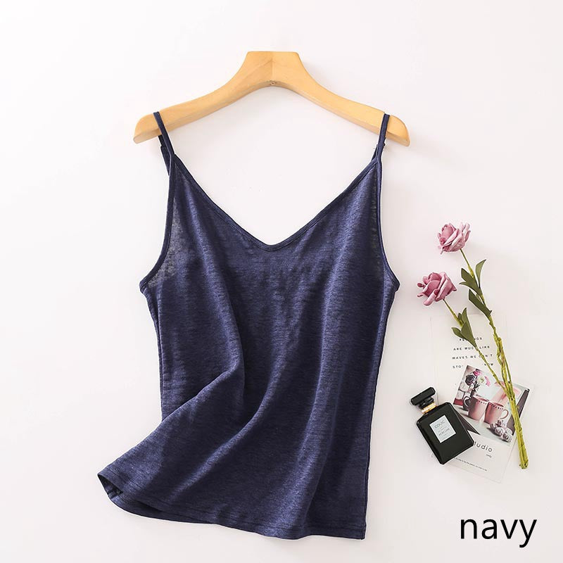 Women Silk Linen Camisole, 8 Colors