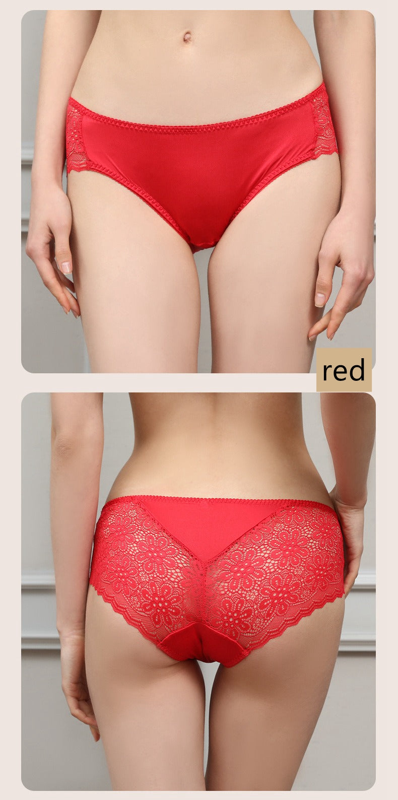 Women Silk Lace Underwear Panties