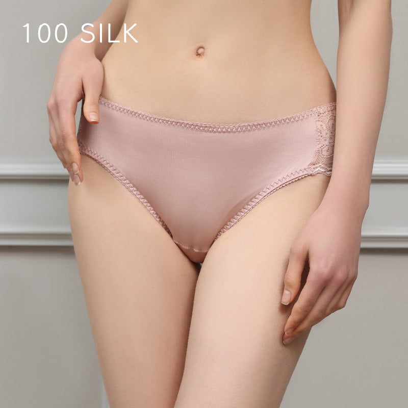 Women Silk Lace Underwear Panties