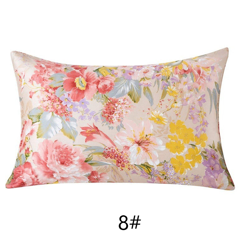 Floral Print Mulberry Silk Pillowcases