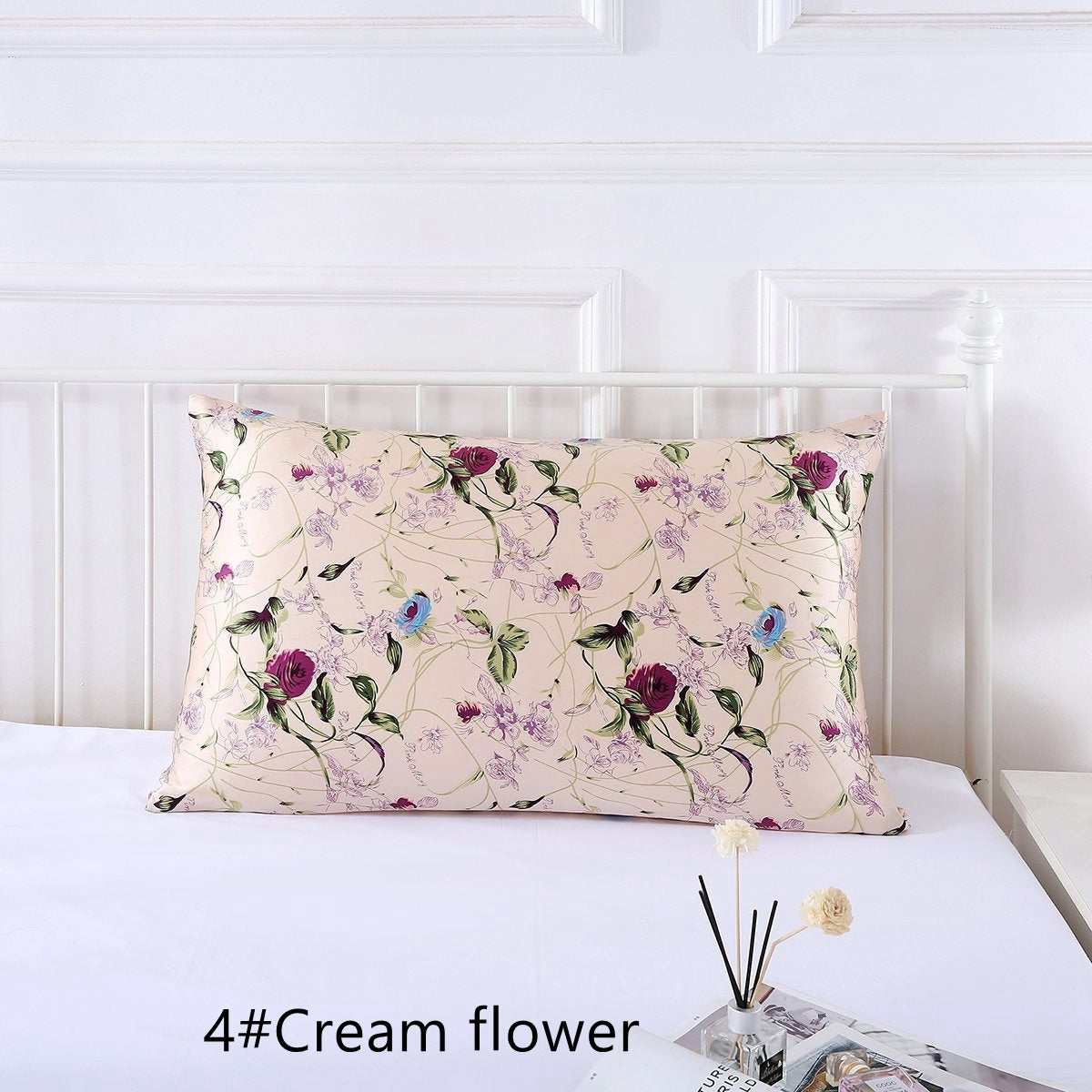 Floral Print Mulberry Silk Pillowcases