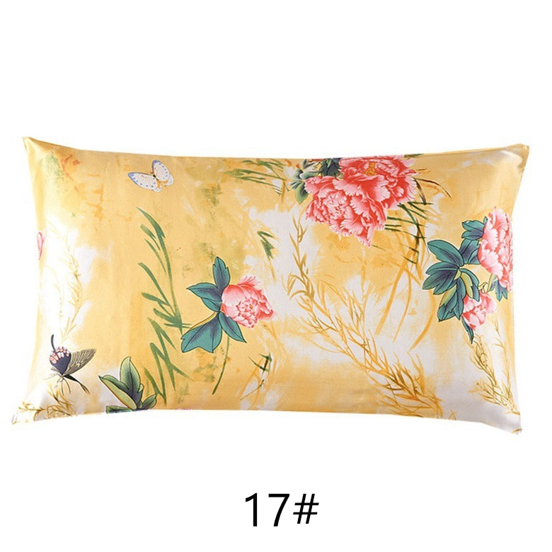 Floral Print Mulberry Silk Pillowcases