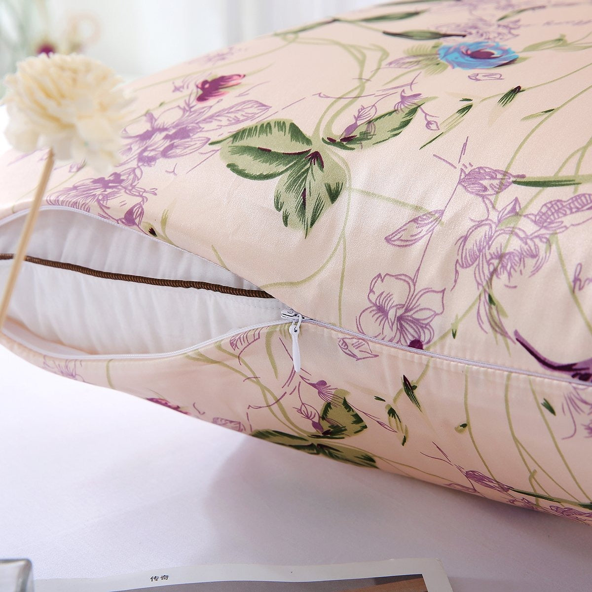 Floral Print Mulberry Silk Pillowcases