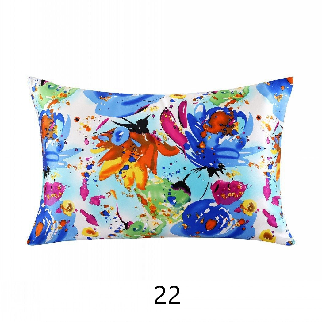 Floral Print Mulberry Silk Pillowcases