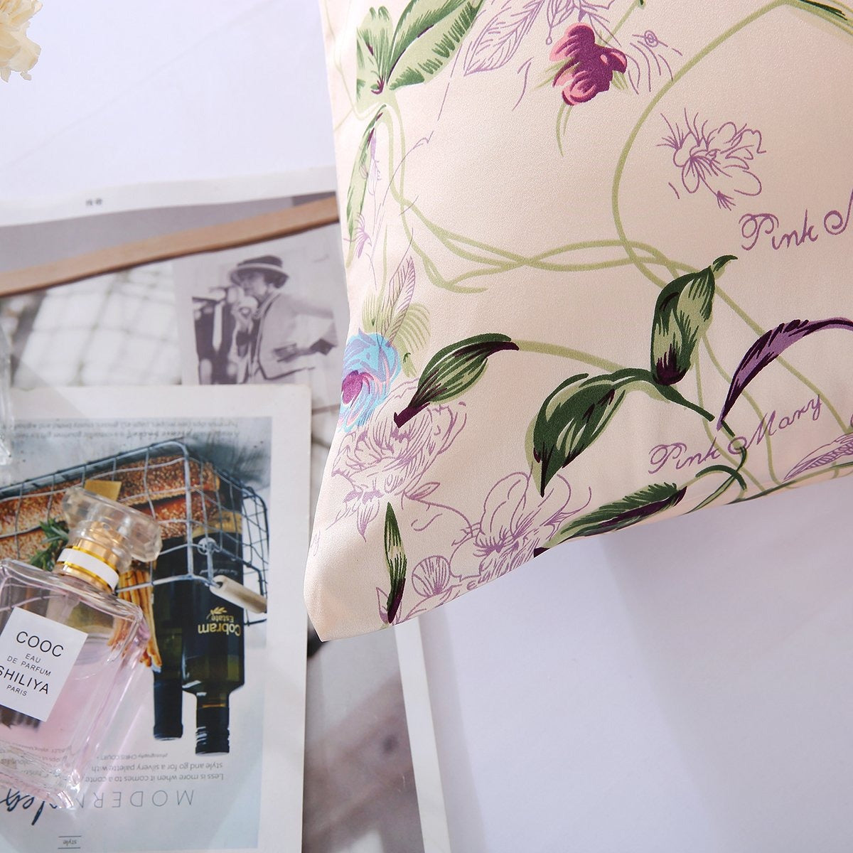 Floral Print Mulberry Silk Pillowcases