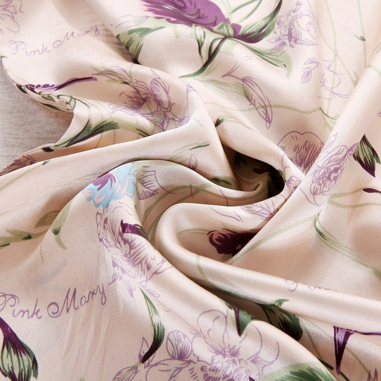 Floral Print Mulberry Silk Pillowcases