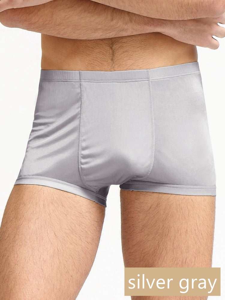 Men's 100% Knit Silk Boxer short, Size from S to 6XL