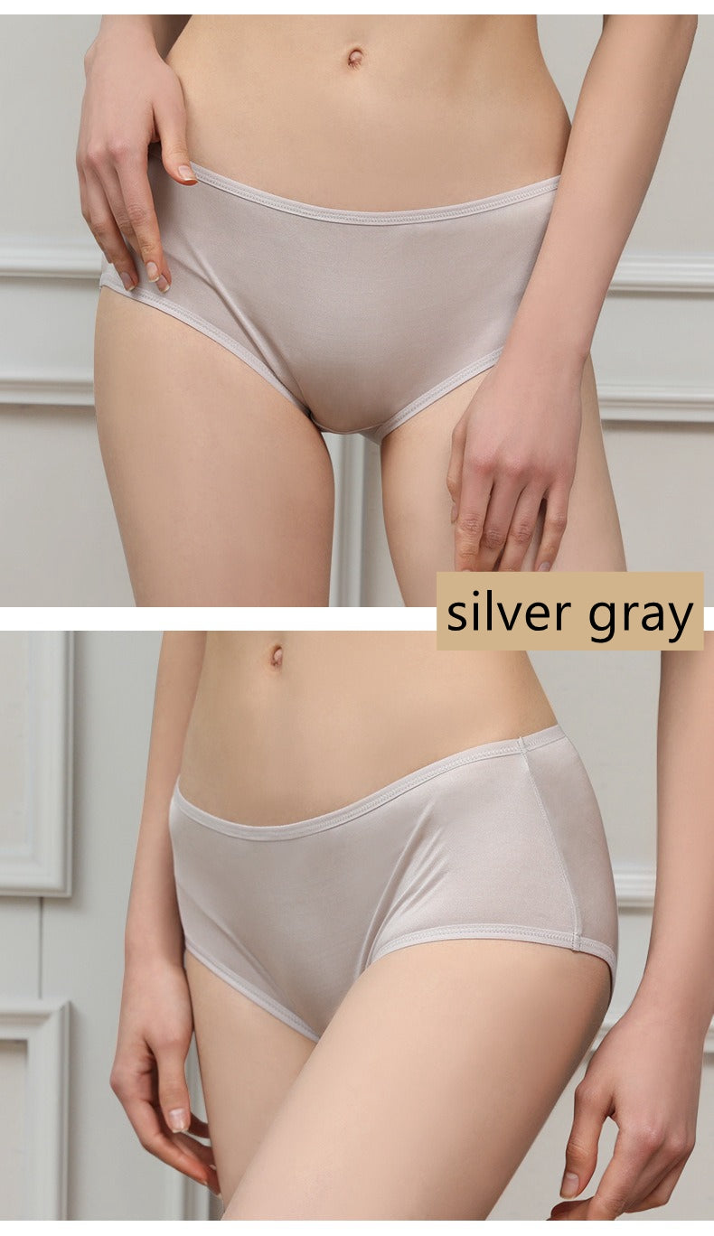 Women 100% Silk Panties, Mid waist