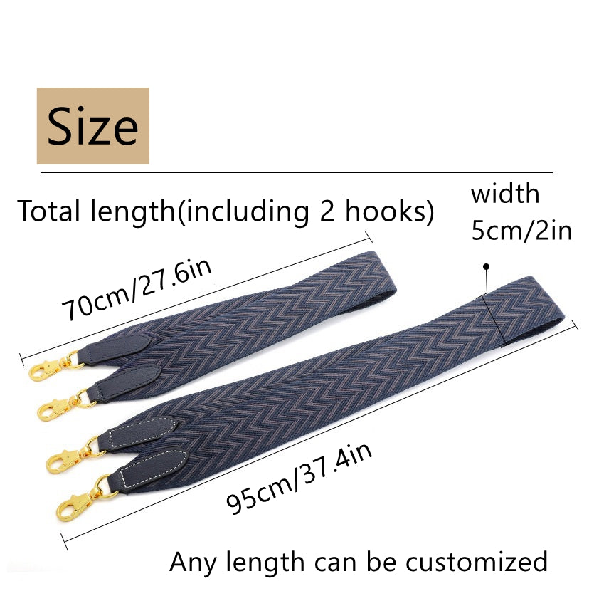 Customized 50mm/2" Sangle Zigzag bag strap - Awulook