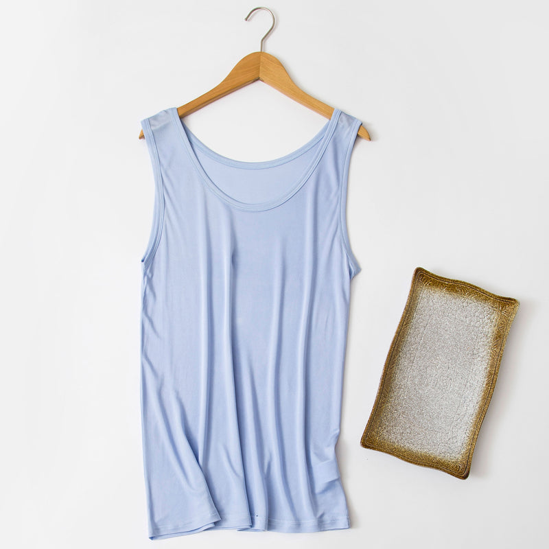 Men Mulberry Silk Tank Top/Vest - Awulook