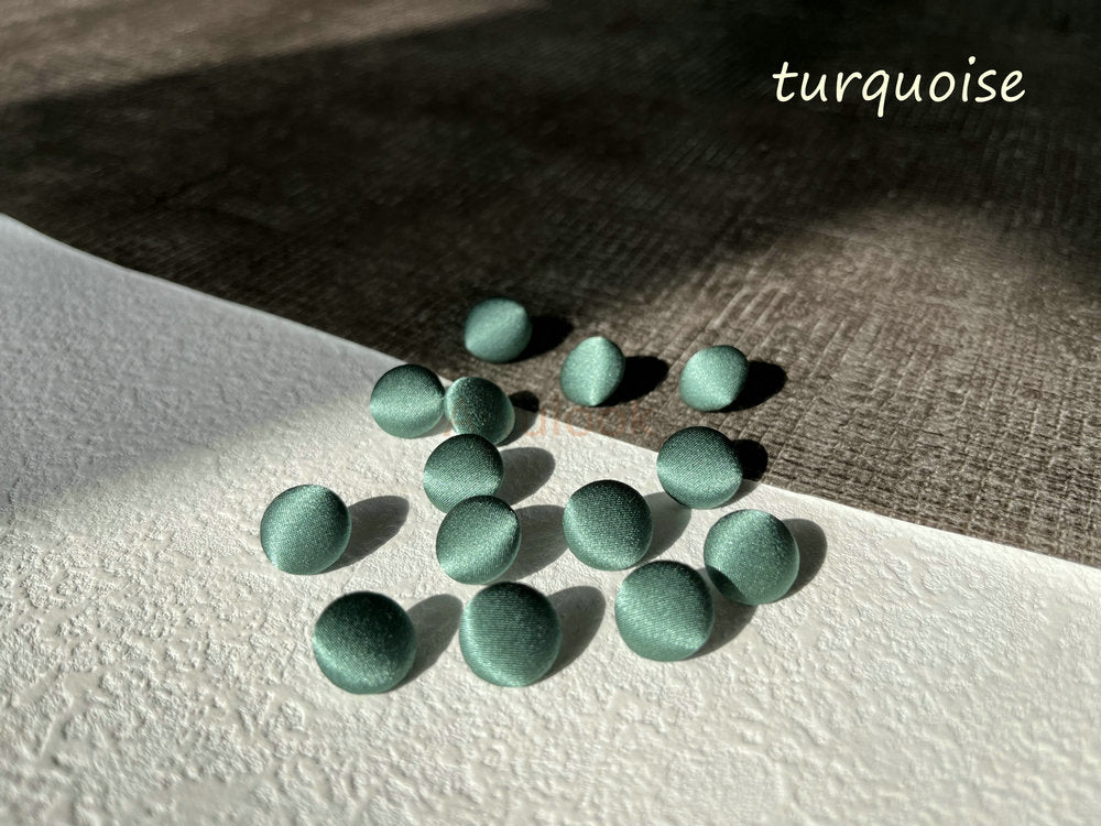 Green Silk charmeuse buttons - Awulook