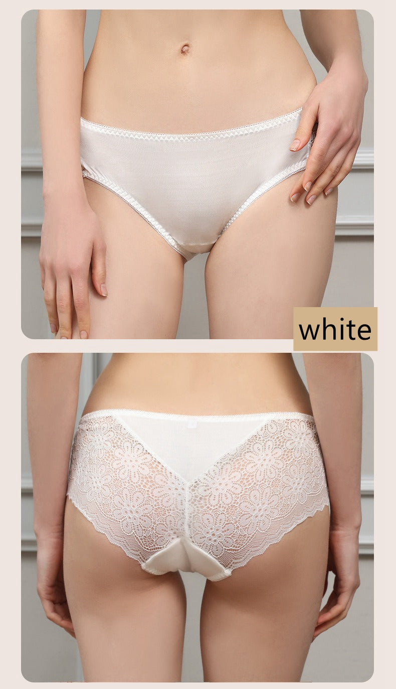 Women Silk Lace Underwear Panties