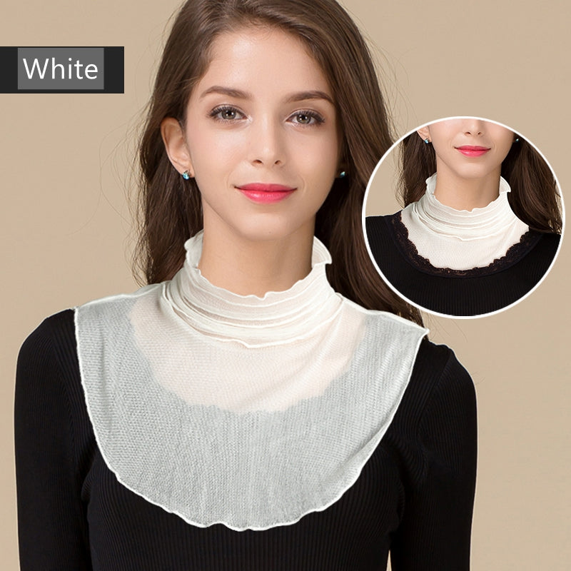 Silk Detachable Collar, Sweater Base Shirt, Low collar