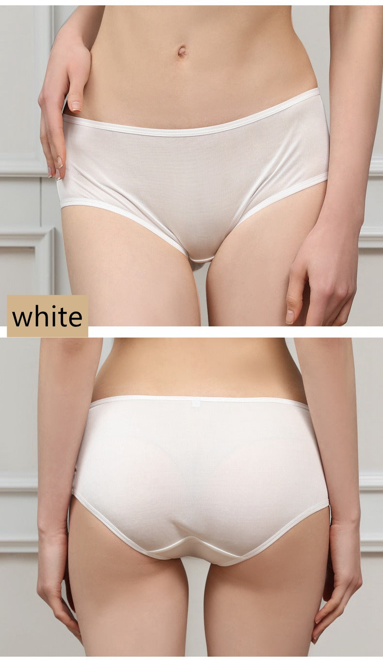 Women 100% Silk Panties, Mid waist