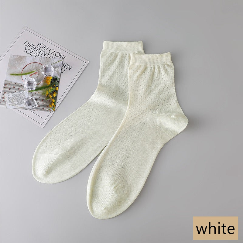 Chaussettes en maille de soie pour femmes, chaussettes d'été