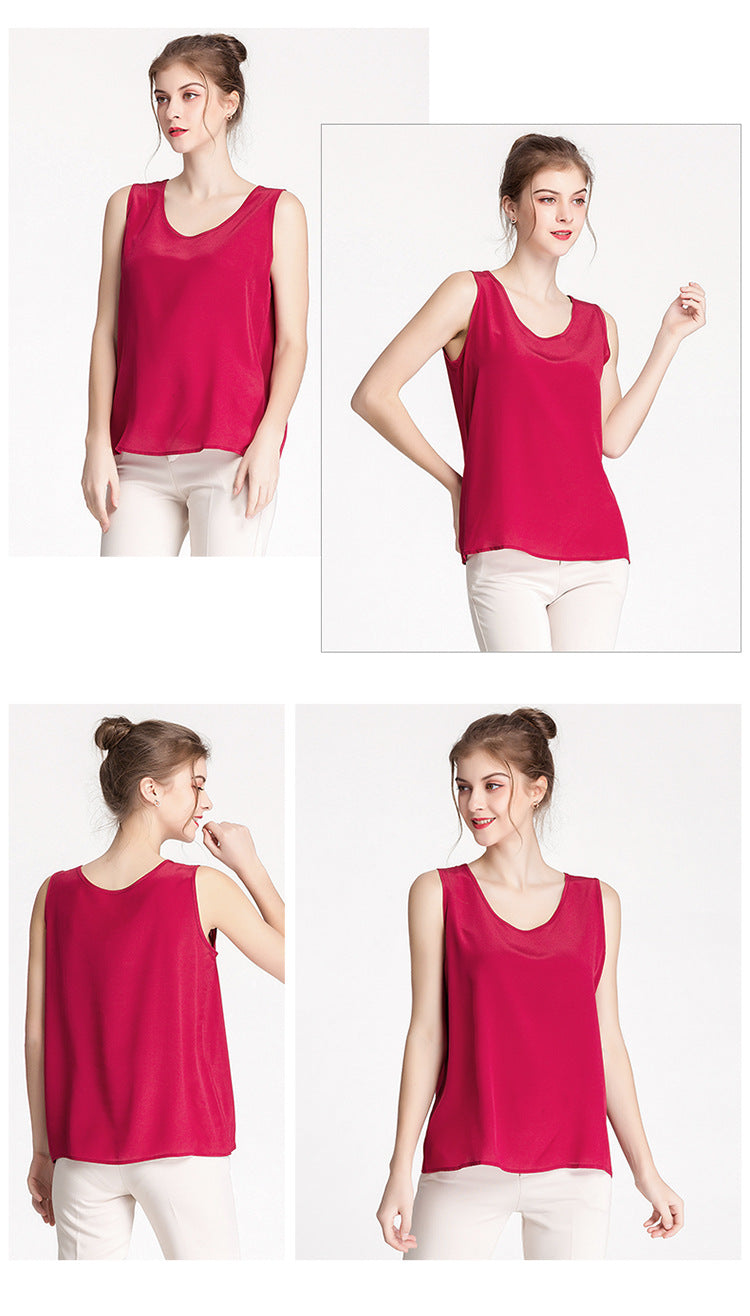 Women Silk CDC Tank Top, 7 colors - Awulook