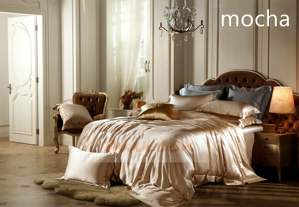 25Momme Seamless Luxury Silk Duvet Cover - Awulook