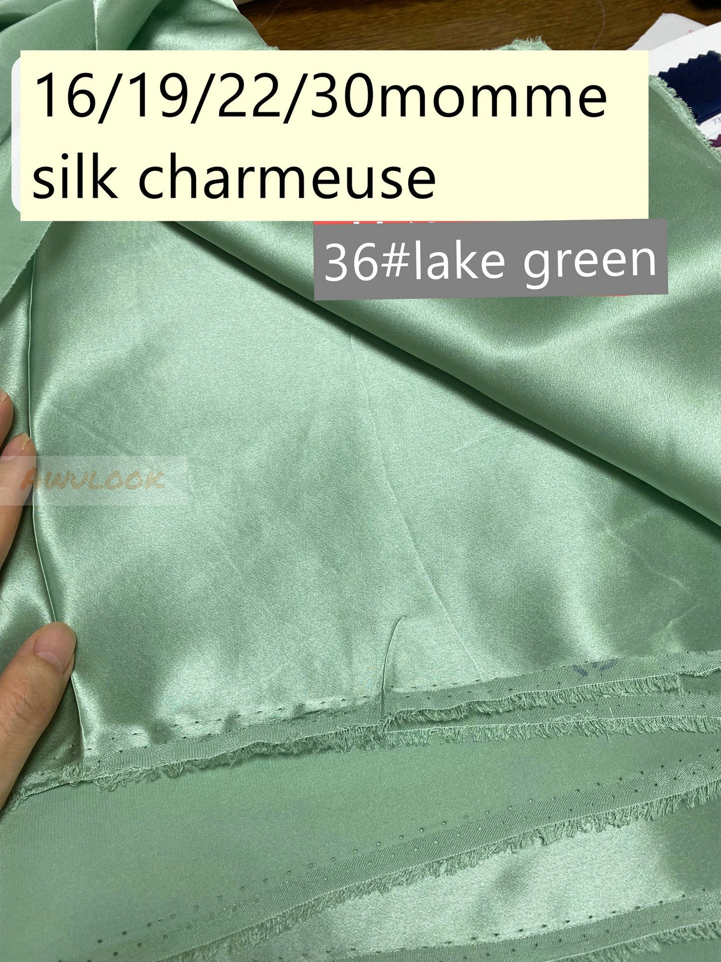 16/19/22/30Momme Silk Charmeuse Fabric, 96 Solid Colors, Width 114cm/45" - Awulook