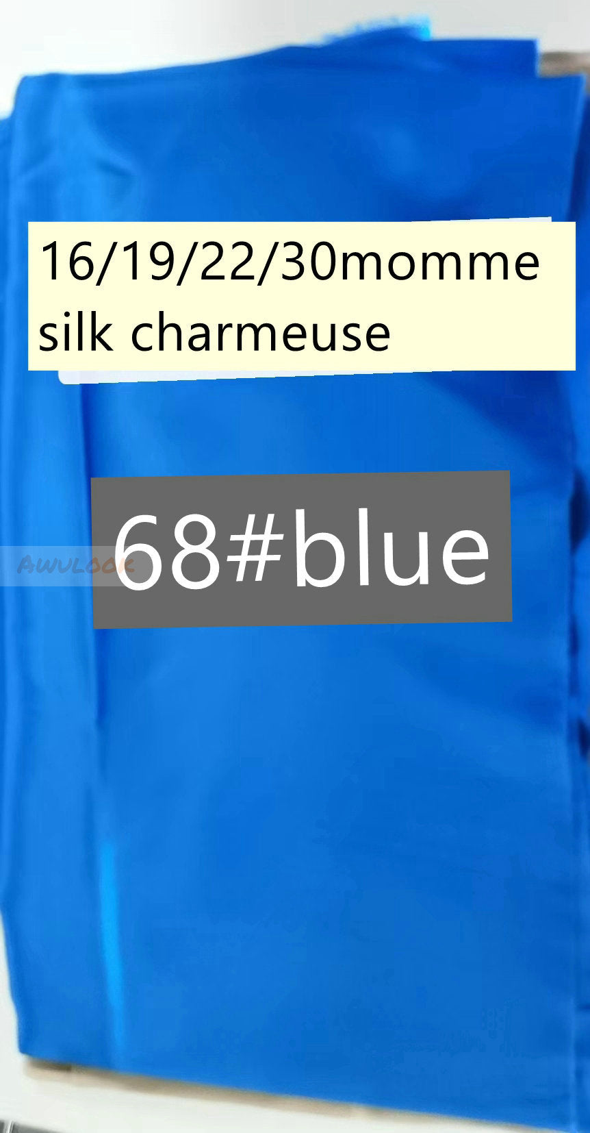 16/19/22/30Momme Silk Charmeuse Fabric, 96 Solid Colors, Width 114cm/45" - Awulook