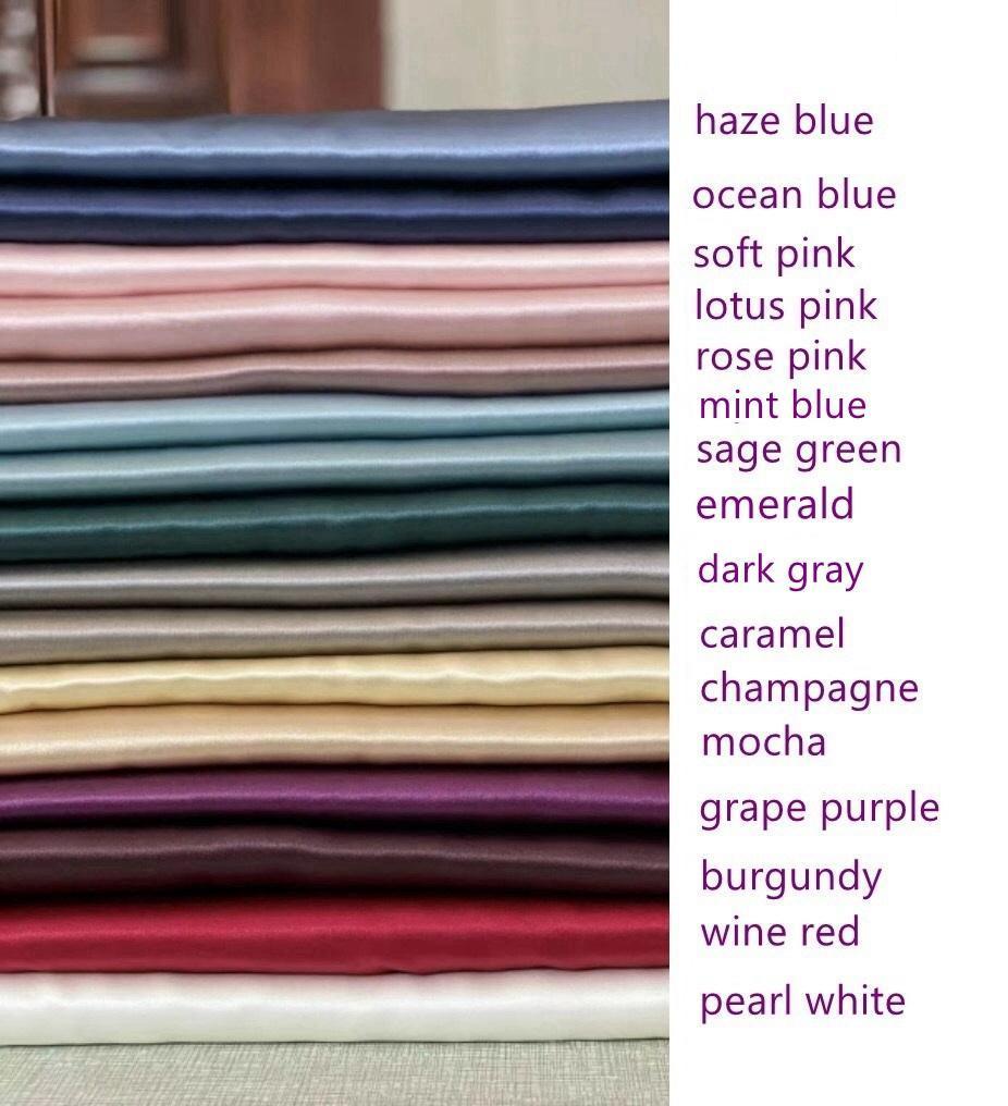 25Momme Seamless Silk Bedding Set, 3PCS- 1 Flat Sheet, 2 pillowcase| 16 Colors, 100% 6A grade Mulberry Silk - Awulook