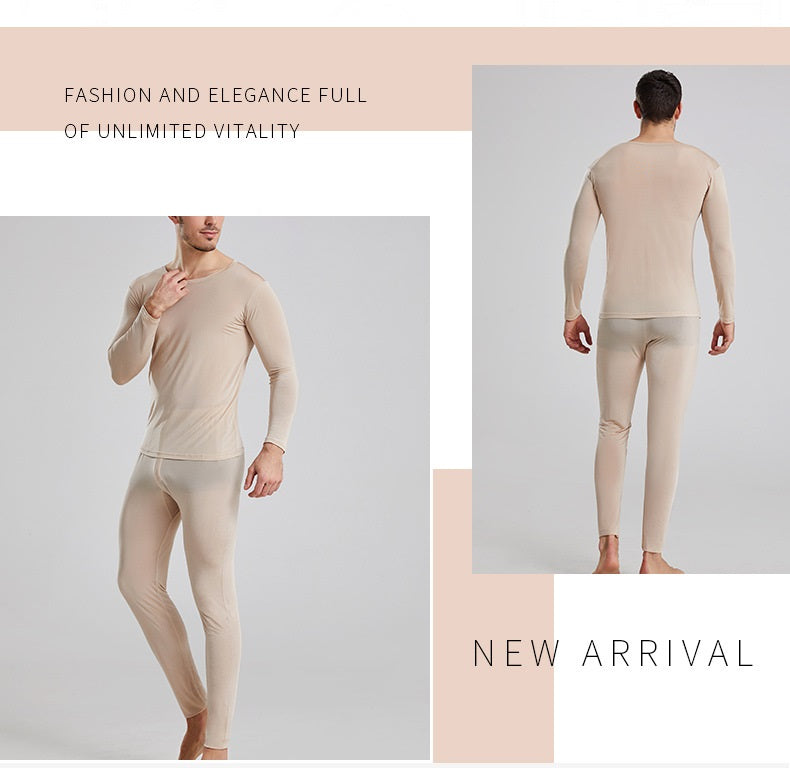Men 100% Mulberry Silk Crew Sweatshirt/Legging/Thermal underwear - Awulook