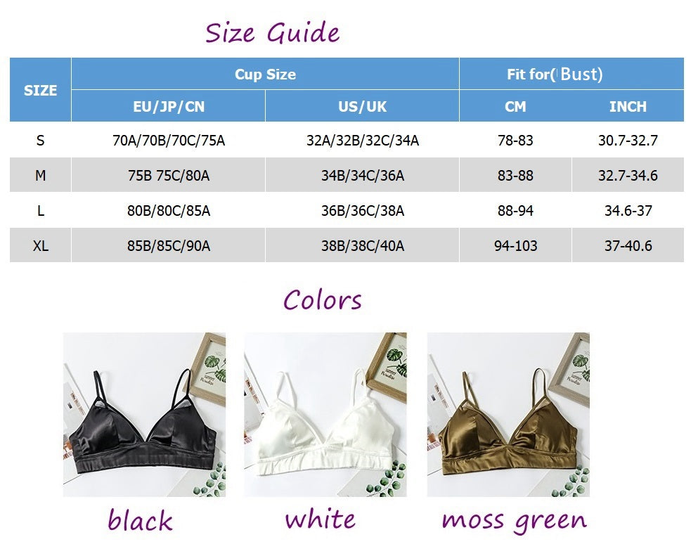 French Style Silk Lingerie Bra - Awulook