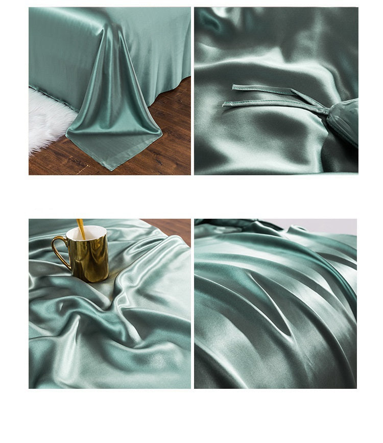 25Momme Seamless Luxury Silk Bedding Set4-Duvet cover Set - Awulook
