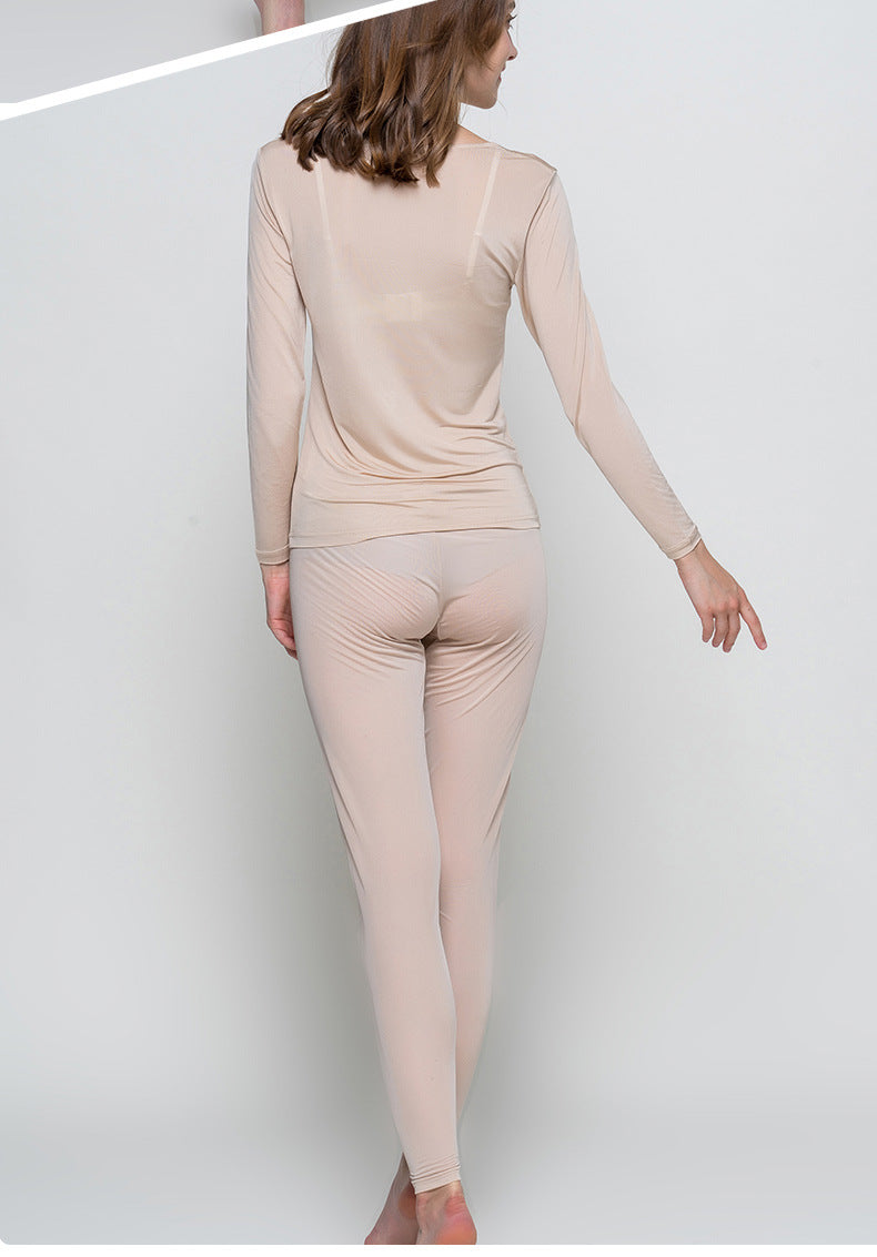 Women's Thermal Long Silk Underwear Mulberry Silk - 2pc - Living