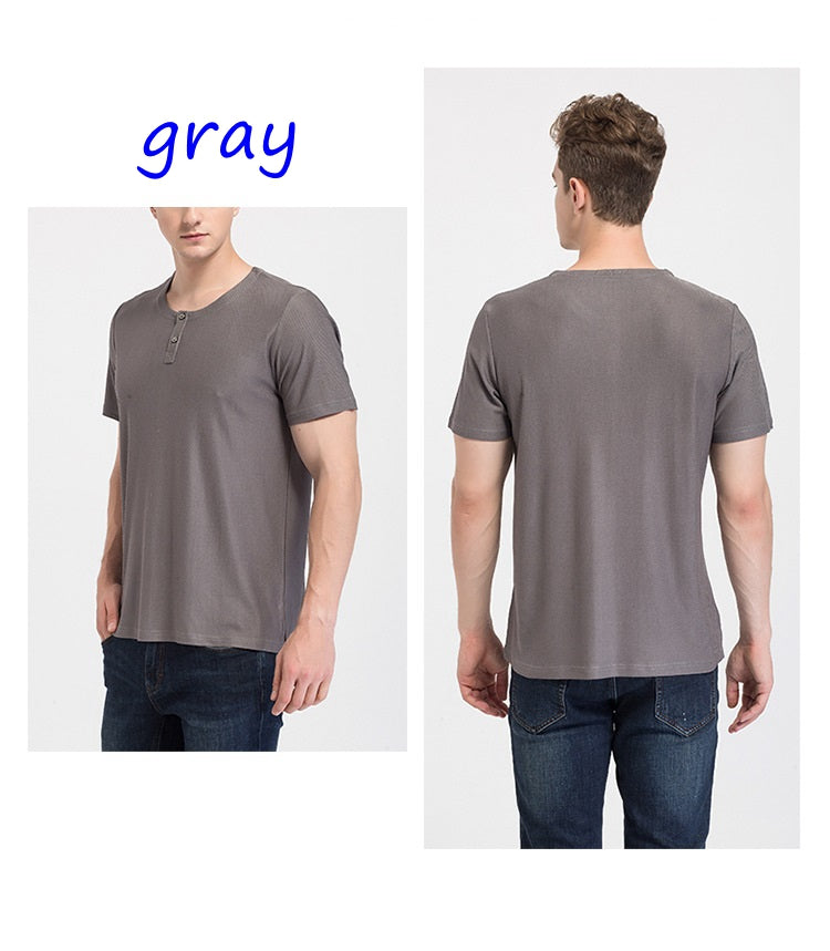 Men Mulberry Silk Crew T-shirt, 100% silk - Awulook