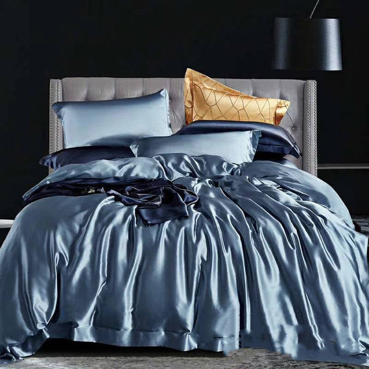 30Momme Seamless Luxury Silk Bedding Set 4| Duvet Cover, Sheet, 2 Pillowcase - Awulook