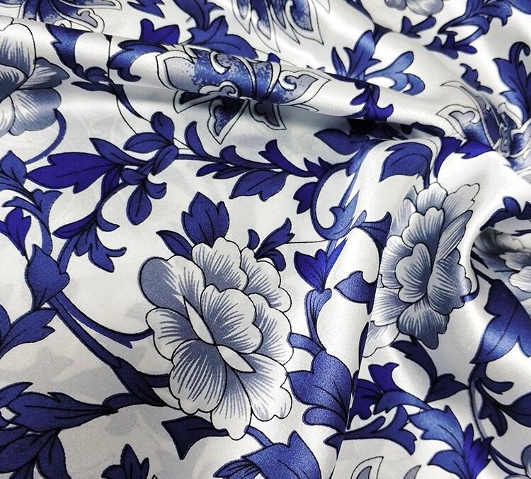 Printed Mulberry Silk Charmeuse Fabric