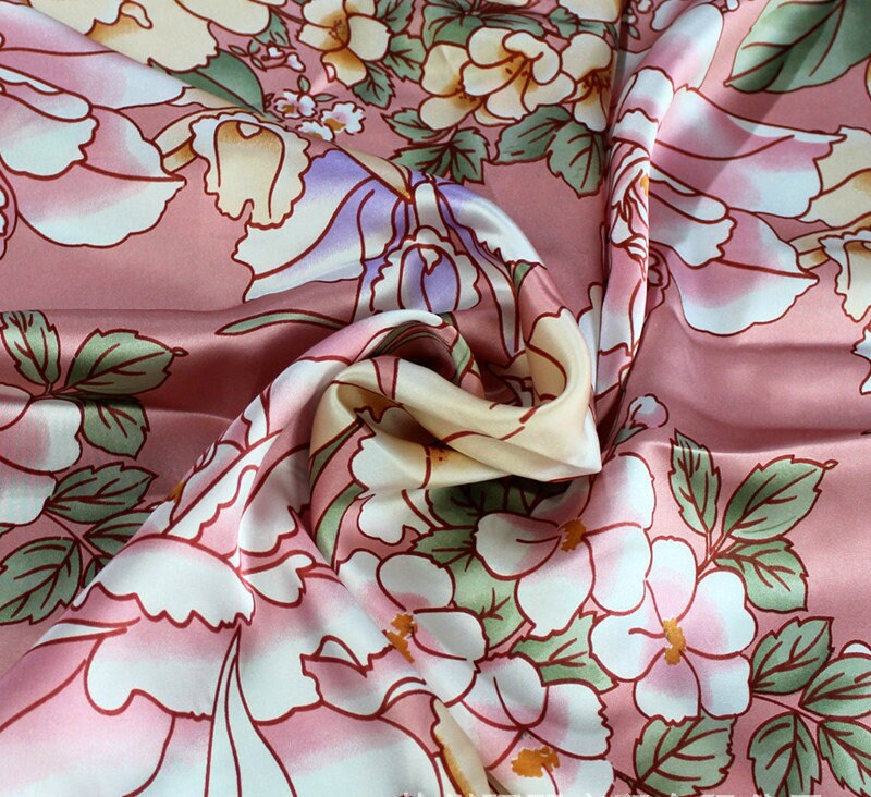 Peony Flower Printed Silk Charmeuse - Awulook