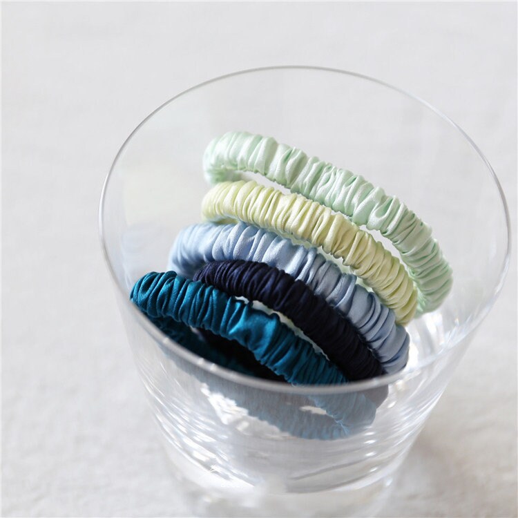 100% Mulberry Silk Scrunchies , 30 colors - Awulook