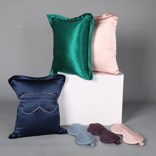 Mulberry Silk Throw pillow and eye mask - Awulook
