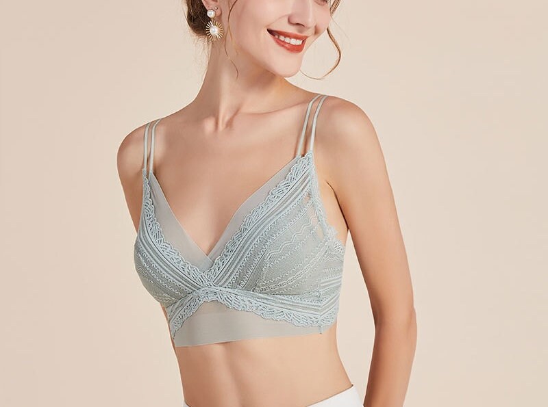 French Boho Silk Lace bra - Awulook